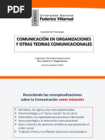 Comunicación Organizacional y Teorias Comunicacionales