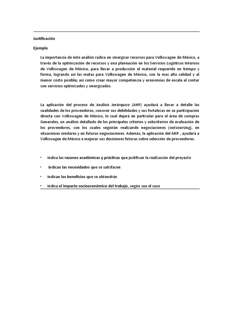 Ejemplo para Redactar Una Justificación | PDF