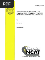 Effects of Re-Heating and Compaction Temperature On Hot Mix Asphalt Volumetrics