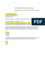 Activity 2: COST ACCOUNTING AND COST CONTROL (Select The Letter of The Best Answer)