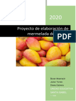 Proyecto Innovador de Mermelada de Mango 2020, Emprendimiento Y Gestion