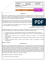 Lista 18: Modernismo - 3 Geração