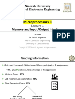 Microprocessors II: Memory and Input/Output Interfaces