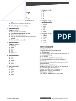 Unit 3 Answer Key and Audio Script