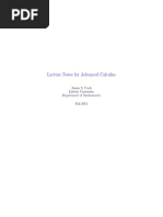 Lecture Notes For Advanced Calculus: James S. Cook Liberty University