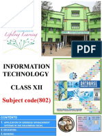 Information Technology (802) - Class 12 - UNIT 4 - Work Integrated Learning IT - Session 2