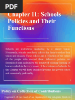 Chapter 11: Schools Policies and Their Functions