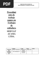 Procedimiento de Trabajo Seguro en Trabajos de Soldadura