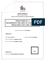 Field Work No. 4 Determining The Area of A Polygonal Field Using Only The Tape