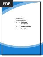 Assignment No 3: Software Engineering By: Saliha Sarwar