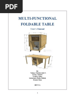 Multi-Functional Foldable Table: User's Manual