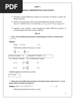 Unit V Partial Differential Equations: Solution