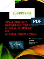 Final Project Report of "Trends in Global Business" ON Global Production