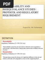 BIOAVAILABILITY AND BIOEQUIVALANCE STUDIES Final - PPTX'