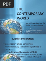 THE Contemporary World: Market Integration and The Global Interstate System