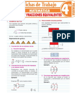 Numeros Mixtos y Fracciones Equivalentes para Cuarto Grado de Primaria