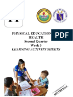 Physical Education and Health Second Quarter Week 3: Learning Activity Sheets