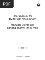 User Manual For TM48 VDC Alarm Board Manuale Utente Per Scheda Allarmi TM48 VDC