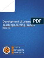 Dedu402 Development of Learner and Teaching Learning Process English