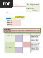 Elf-Earning Odule In: Mpowerment Echnology