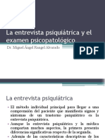 La Entrevista Psiquiátrica y El Examen Psicopatológico