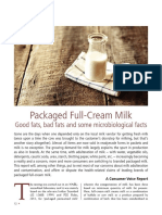 Packaged Full-Cream Milk: Good Fats, Bad Fats and Some Microbiological Facts