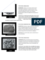 Andesite: Type of Rock: Igneous Rock Description