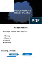 Financial Statements - Basis of Analysis