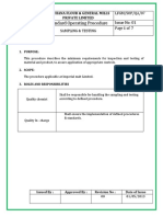 Procedure For Sampling of RM and PM