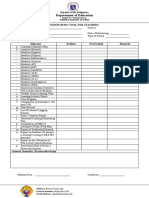 Department of Education: Monitoring Tool For Teachers