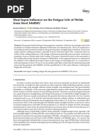 Metals: Heat Input Influence On The Fatigue Life of Welds From Steel S460MC