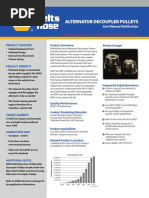 Alternator Decoupler Pulleys: Line Release Notification