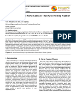 Applicability of The Hertz Contact Theory To Rolling Rubber Cylinders Model