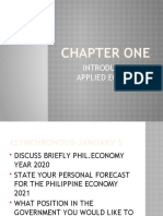 Chapter One: Introduction To Applied Economics