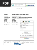 Lubricant List WPK-0304-MD-608