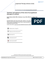 Teachers' Perceptions of The Role of Occupational Therapist in Schools