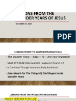 Lessons From The Wonder Years of Jesus Jesus Grows To Maturity 12 27 2020