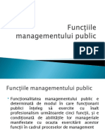 Funcțiile Managementului Public