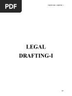 Legal Drafting-I: Fourth Year - Semester - I