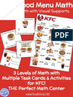 3 Levels of Math With Multiple Task Cards & Activities For KFC! THE Perfect Math Center