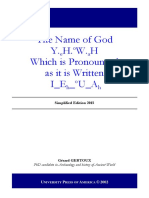 The Name of God Y.eH .Ow .Ah Which Is Pron PDF