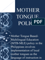 Mother Tongue Policy Report Abante