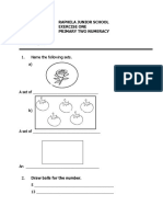 P.2 Numeracy Exercise One