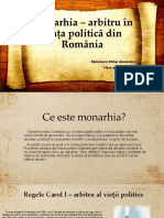 Monarhia - Arbitru În Viața Politică Din România