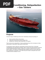 Cargo Conditioning, Reliquefaction - Gas Tankers