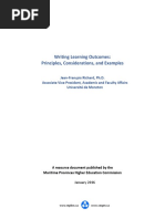 Writing Learning Outcomes: Principles, Considerations, and Examples