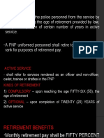 Retirement System in PNP