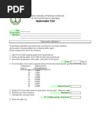 Hydrometer Test: King Fahd University of Petroleum & Minerals CE 353 Soil Mechanics Laboratory