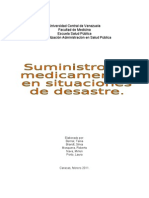 Suministro de Medicamentos en Situación de Desastres