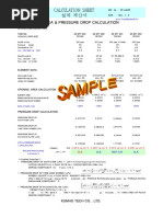 Calculation Sheet 설계 계산서: Opening Area & Pressure Drop Calculation